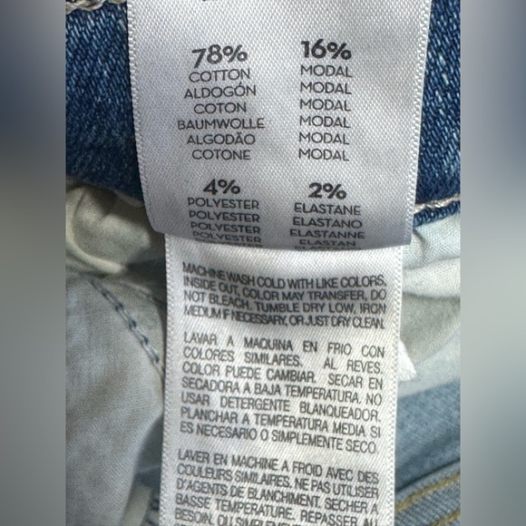 Mother Denim The Mid-Rise Dazzler Ankle Fray Jeans Sz 26 Cropped Cotton Stretch - Picture 12 of 12